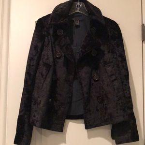 Soft velveteen black blazer